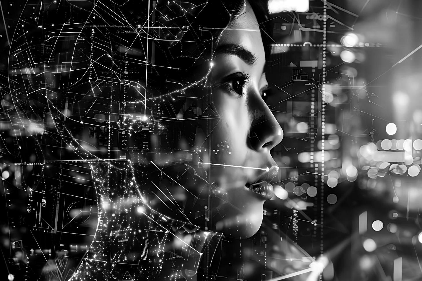 Espace de travail collaboratif avec équipe analysant des données financières sur écrans multiples